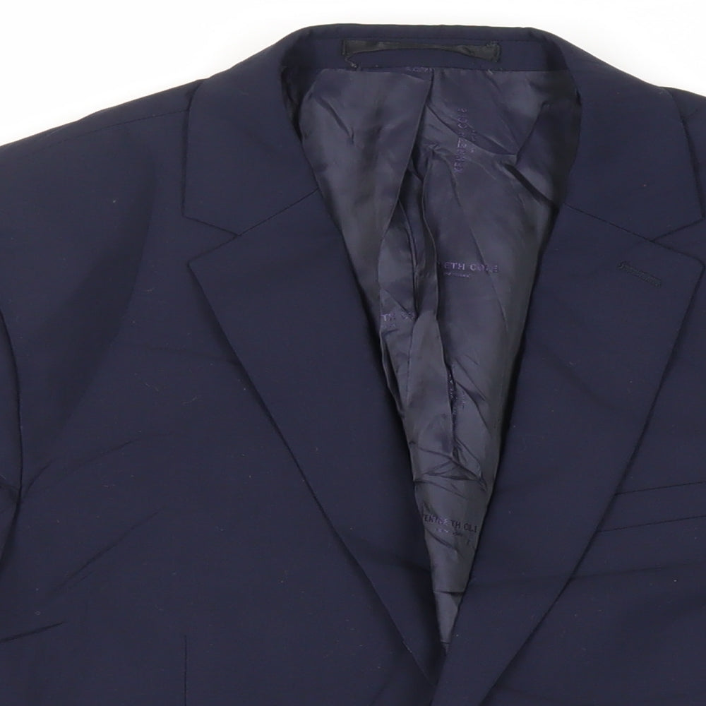 Mens UK Size 40 Kenneth Cole Regular Blue Suit Jacket