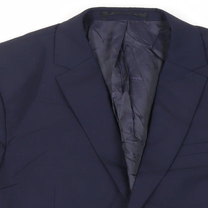 Mens UK Size 40 Kenneth Cole Regular Blue Suit Jacket