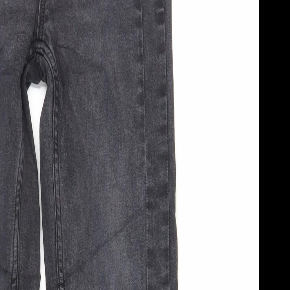 Zara Womens Grey Cotton Skinny Jeans Size 6 L28 in Regular Zip