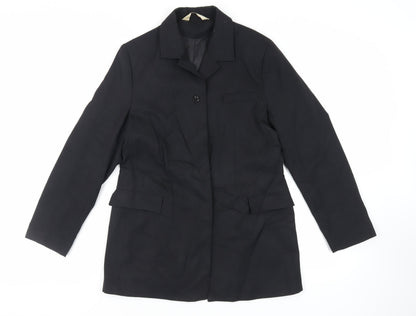 Modern Classics Womens Black Jacket Blazer Size 12 Button - Vintage
