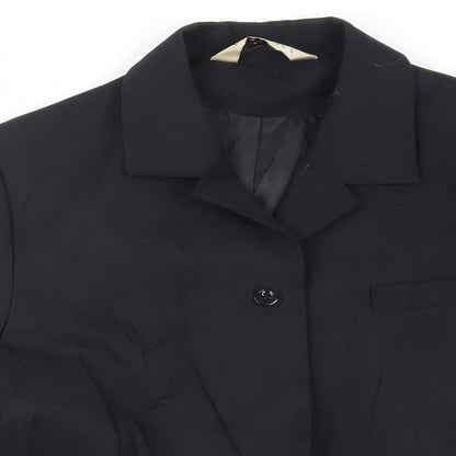 Modern Classics Womens Black Jacket Blazer Size 12 Button - Vintage