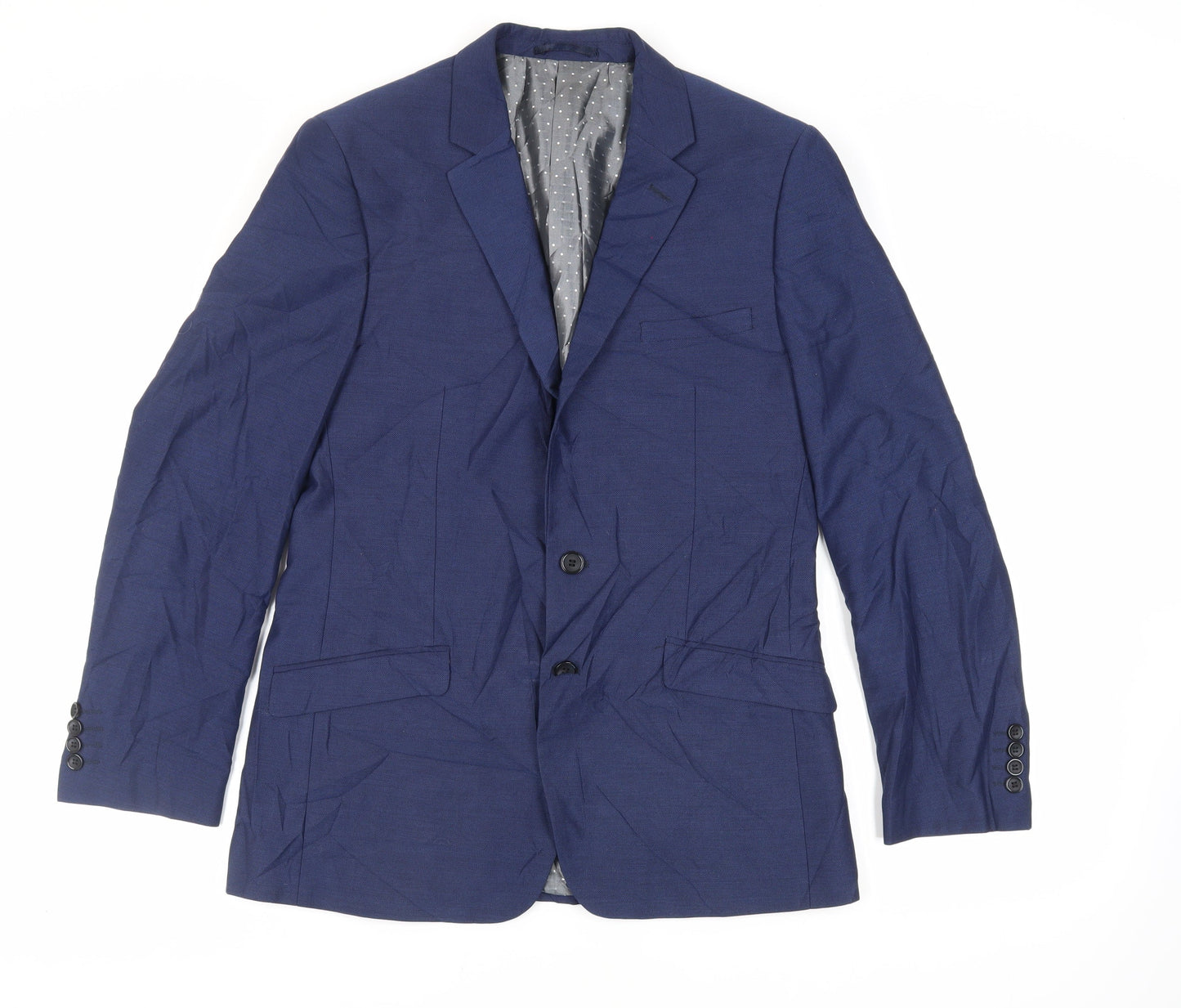 Mens UK Size 40 Dobell Regular Blue Suit Jacket