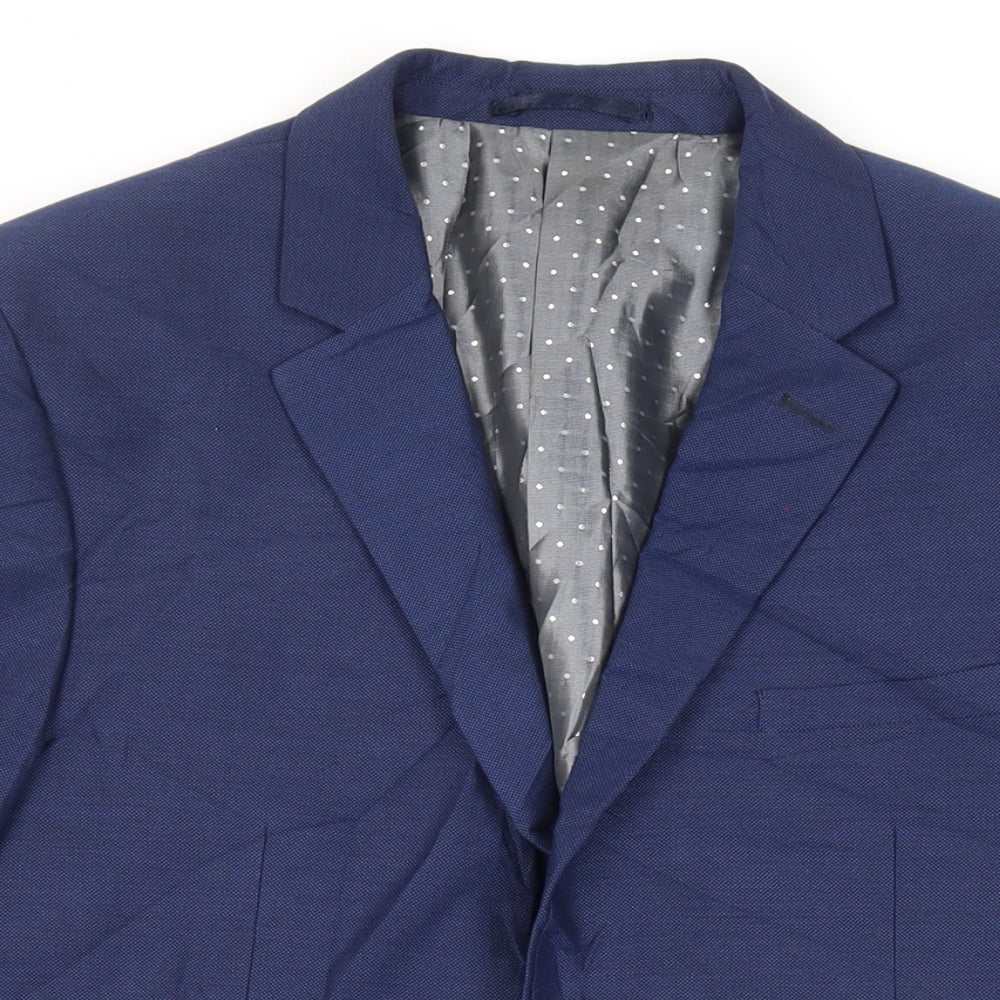 Mens UK Size 40 Dobell Regular Blue Suit Jacket