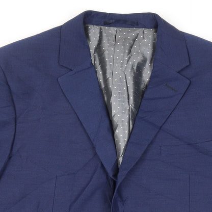 Mens UK Size 40 Dobell Regular Blue Suit Jacket