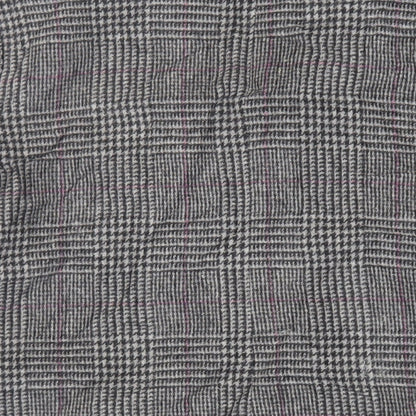 Classics Womens Grey Plaid Jacket Blazer Size 10 Button