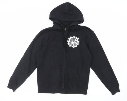 Womens UK Size M Disney Black Full Zip Hoodie