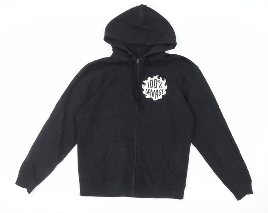 Womens UK Size M Disney Black Full Zip Hoodie