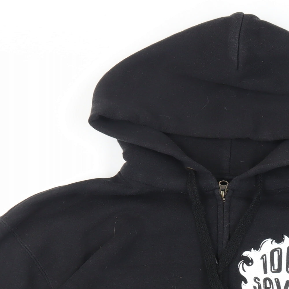 Womens UK Size M Disney Black Full Zip Hoodie