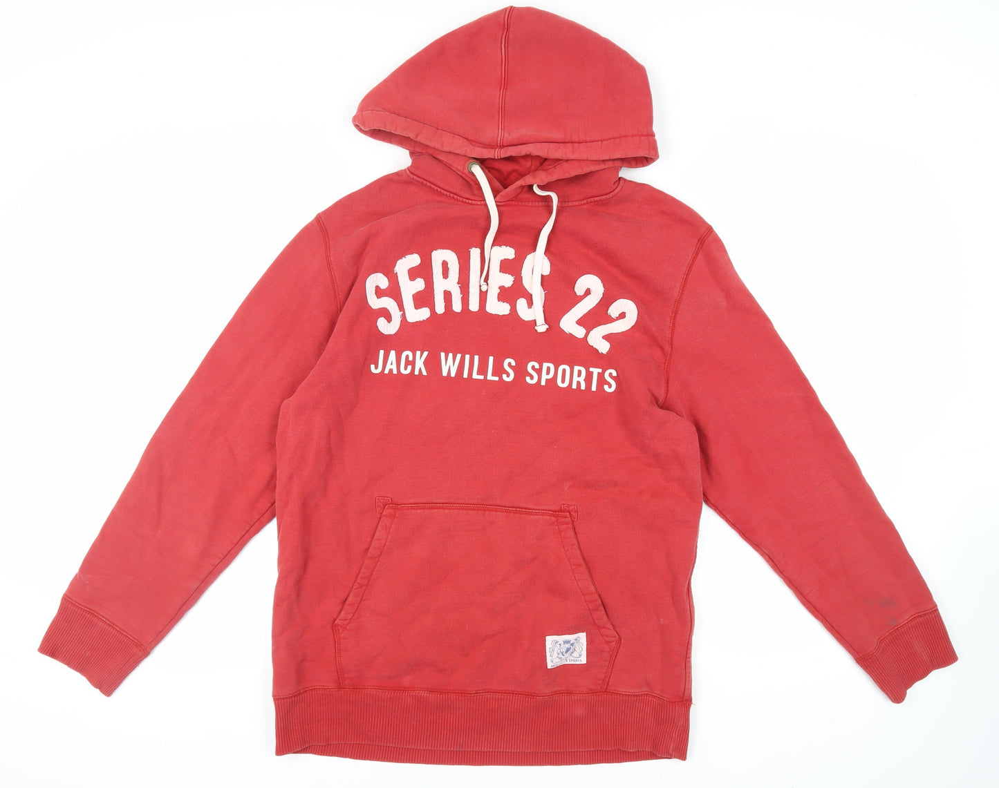 Mens UK Size S Jack Wills Red Pullover Hoodie