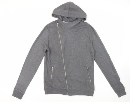 Mens UK Size XS River Island Grey Full Zip Hoodie