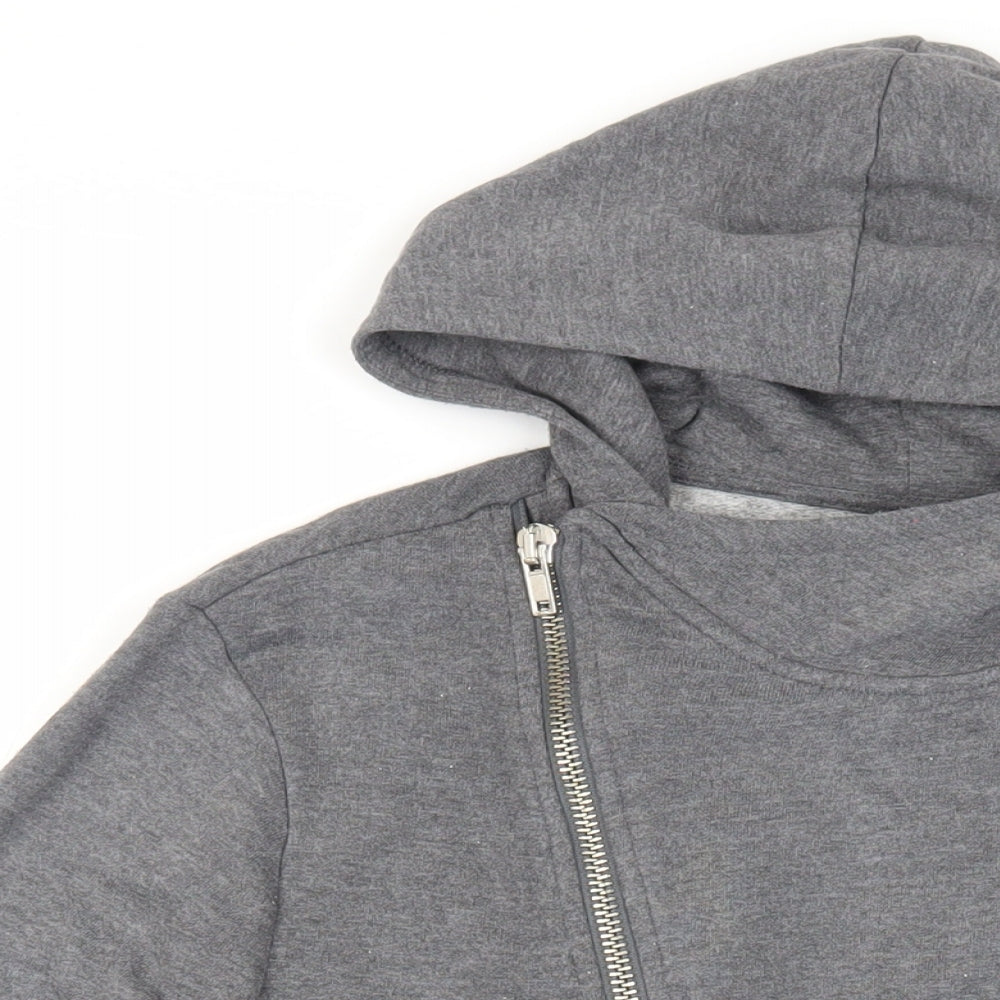 Mens UK Size XS River Island Grey Full Zip Hoodie