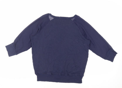 Womens UK Size M French Connection Blue Pullover Sweatshirt
