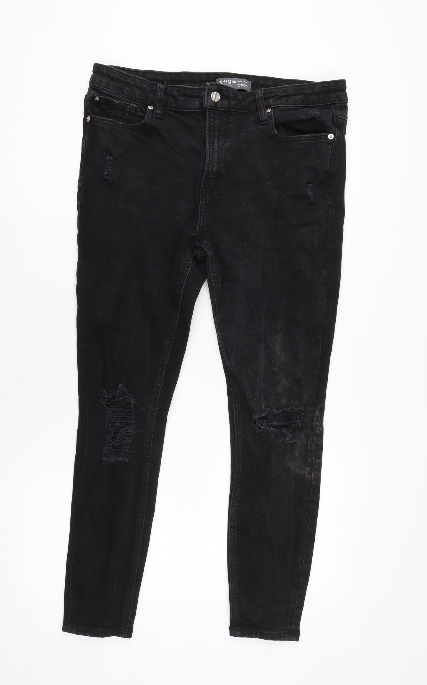 Womens UK Size 16 Denim & Co. Regular Fit Tapered Grey Jeans