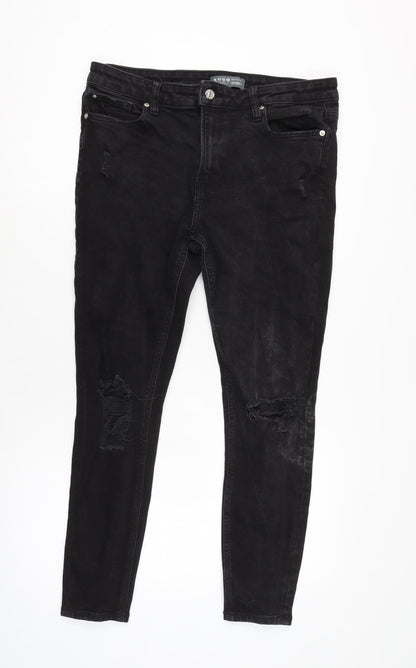 Womens UK Size 16 Denim & Co. Regular Fit Tapered Grey Jeans