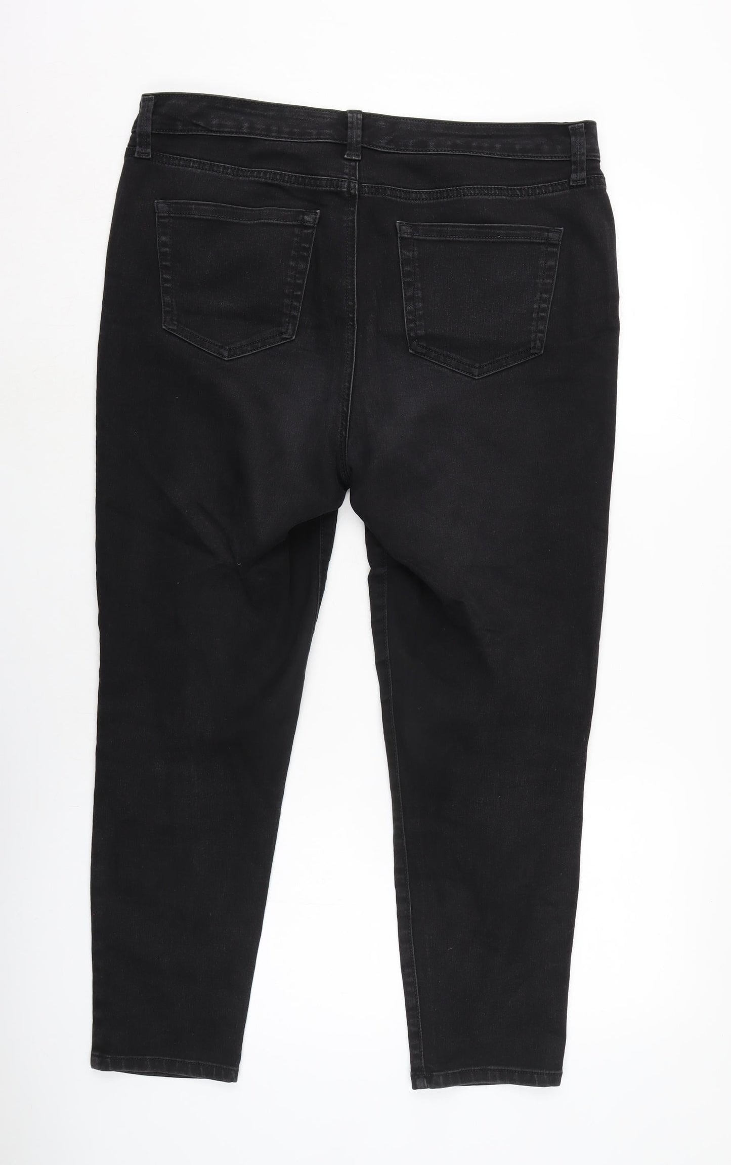 Charter Club Womens Grey Cotton Blend Skinny Jeans Size 12 L26 in Regular Zip