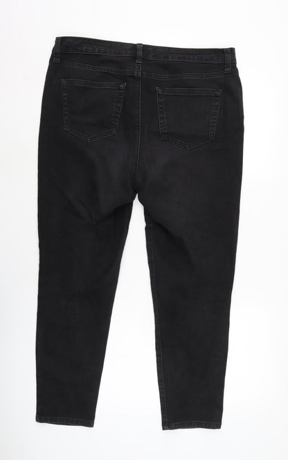 Charter Club Womens Grey Cotton Blend Skinny Jeans Size 12 L26 in Regular Zip