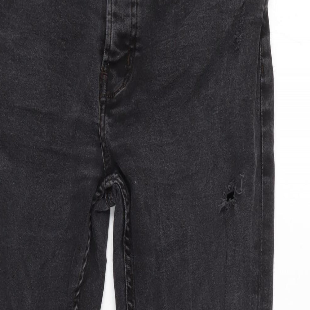 Denim & Co. Mens Grey Cotton Blend Tapered Jeans Size 34 in L30 in Regular Button