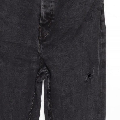 Denim & Co. Mens Grey Cotton Blend Tapered Jeans Size 34 in L30 in Regular Button