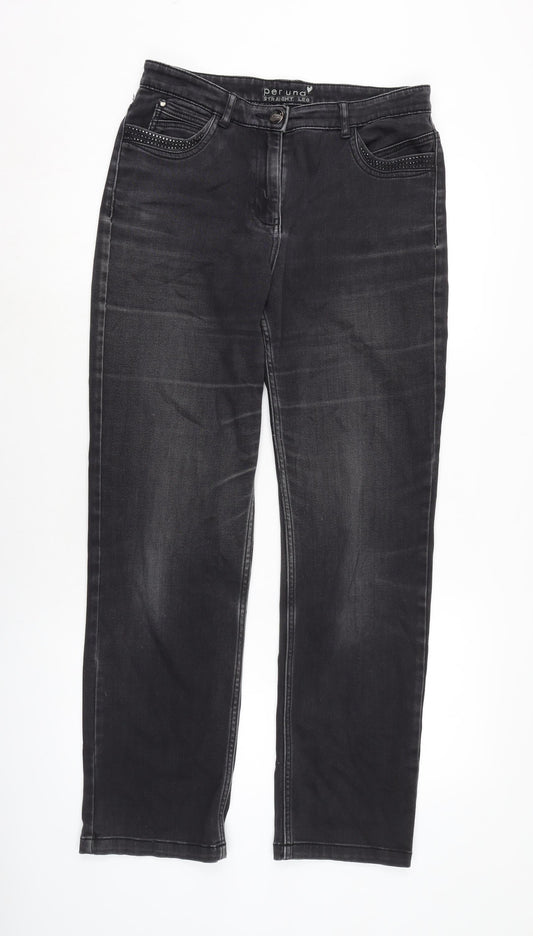 Womens UK Size 10 Marks and Spencer Regular Fit Bootcut Grey Jeans