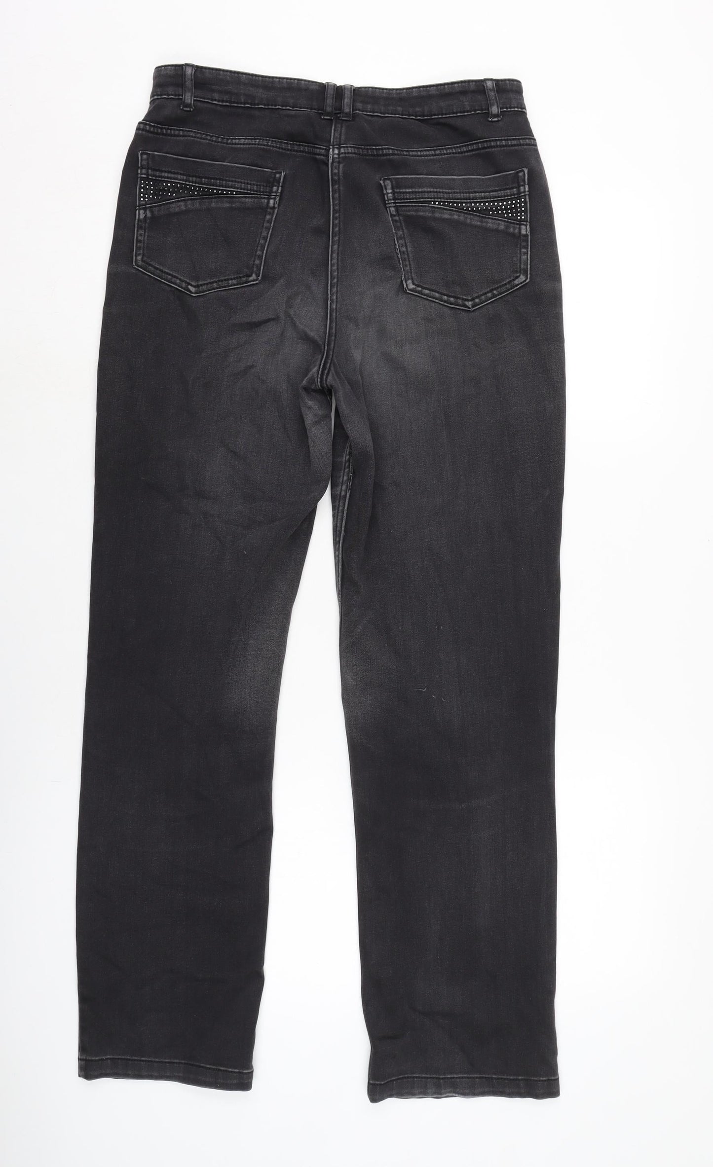 Womens UK Size 10 Marks and Spencer Regular Fit Bootcut Grey Jeans