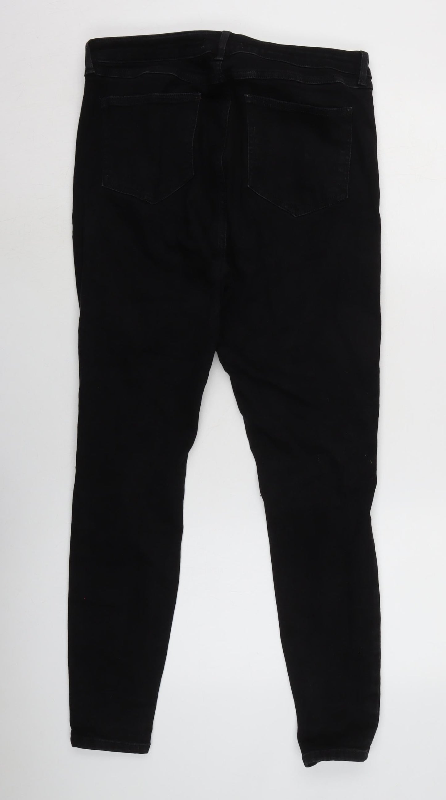Womens UK Size 16 Denim & Co. Regular Fit Tapered Black Jeans