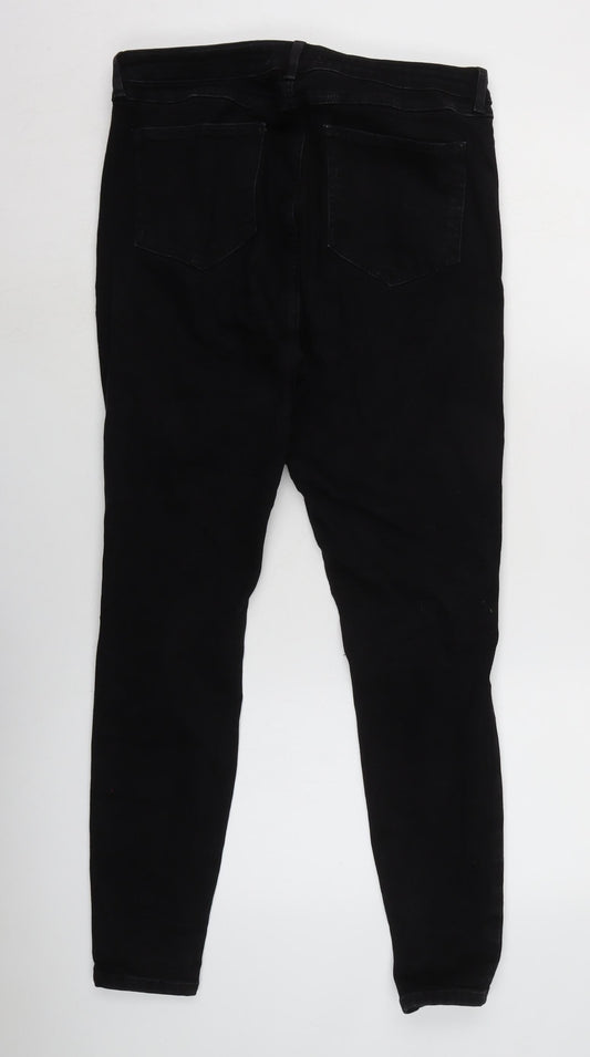 Womens UK Size 16 Denim & Co. Regular Fit Tapered Black Jeans