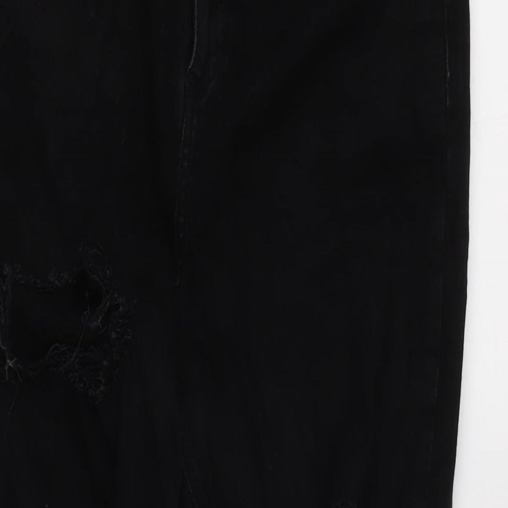 Womens UK Size 16 Denim & Co. Regular Fit Tapered Black Jeans