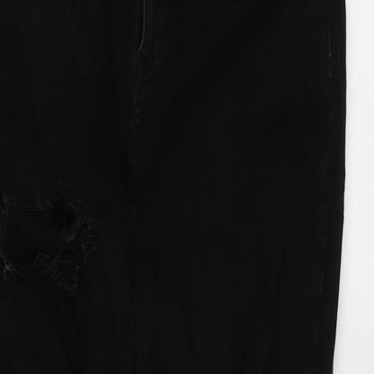 Womens UK Size 16 Denim & Co. Regular Fit Tapered Black Jeans