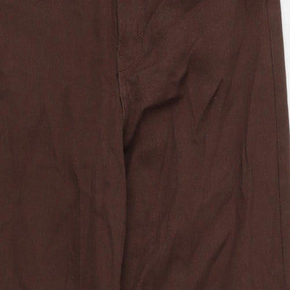 Womens UK Size 28 in Divided Regular Fit Wide-Leg Brown Jeans