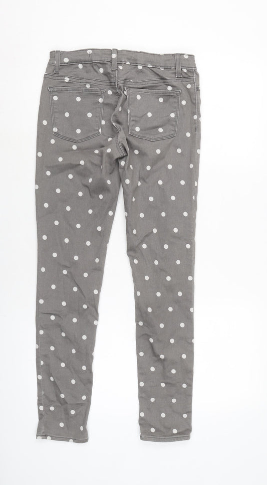 Gap Womens Grey Cotton Blend Tapered Jeans Size 28 in L27 in Regular Zip - White spotted effect.