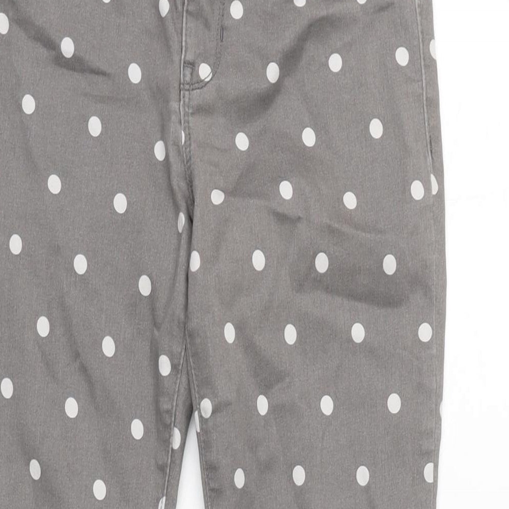 Gap Womens Grey Cotton Blend Tapered Jeans Size 28 in L27 in Regular Zip - White spotted effect.