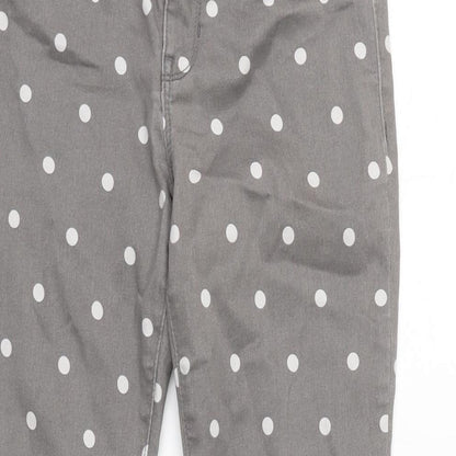 Gap Womens Grey Cotton Blend Tapered Jeans Size 28 in L27 in Regular Zip - White spotted effect.
