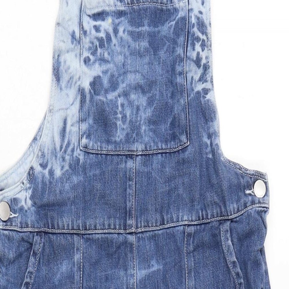 NEXT Girls Blue Cotton Dungaree One-Piece Size 11 Years L21 in Buckle