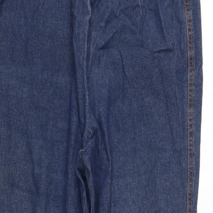 Damart Womens Blue Cotton Blend Straight Jeans Size 12 L25.5 in Regular