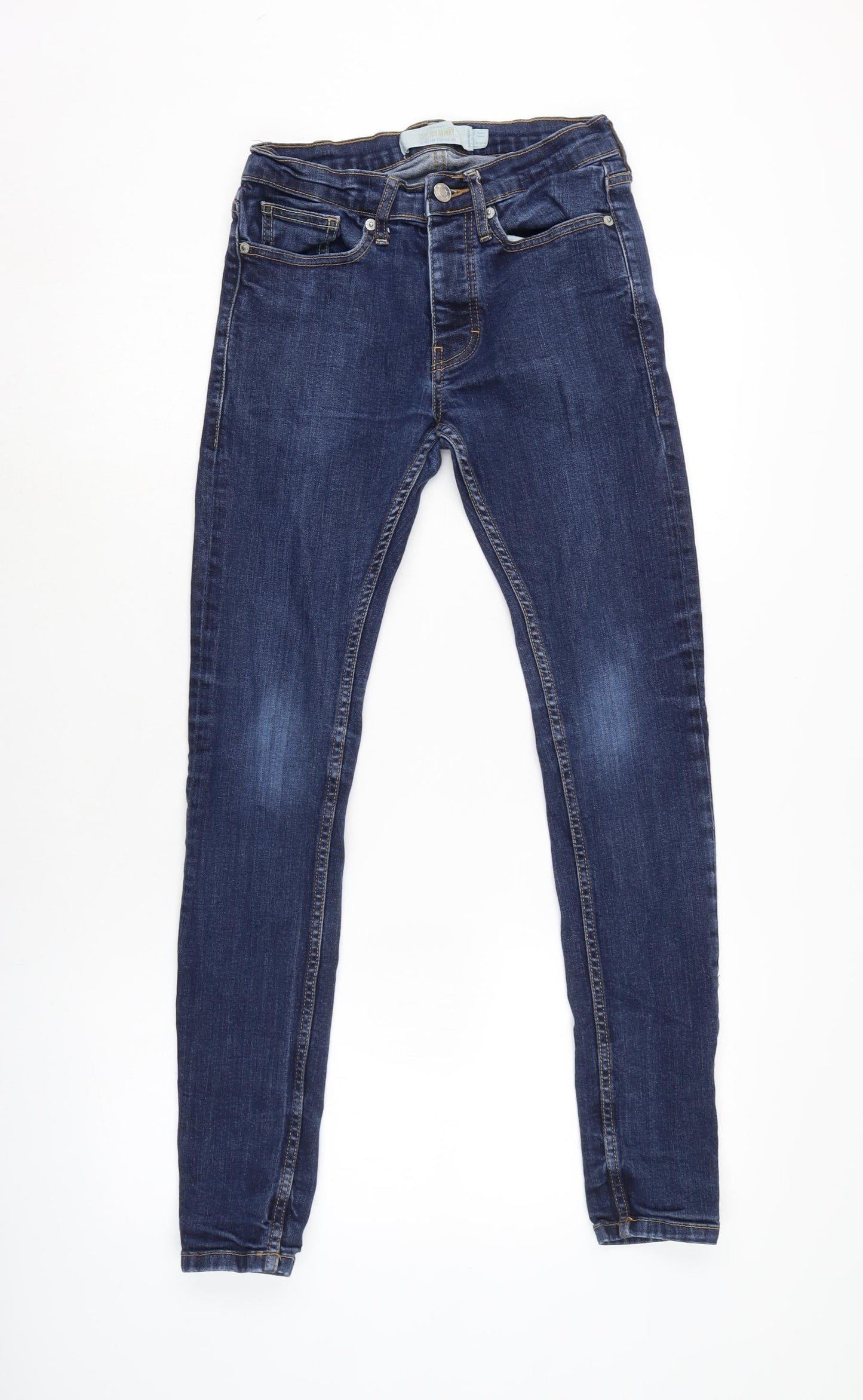 Mens UK Size 26 in Topman Regular Fit Skinny Blue Jeans