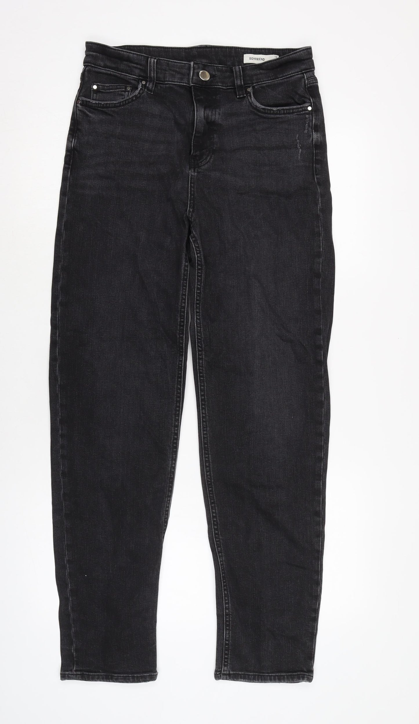 Womens UK Size 10 Marks and Spencer Regular Fit Straight Grey Jeans