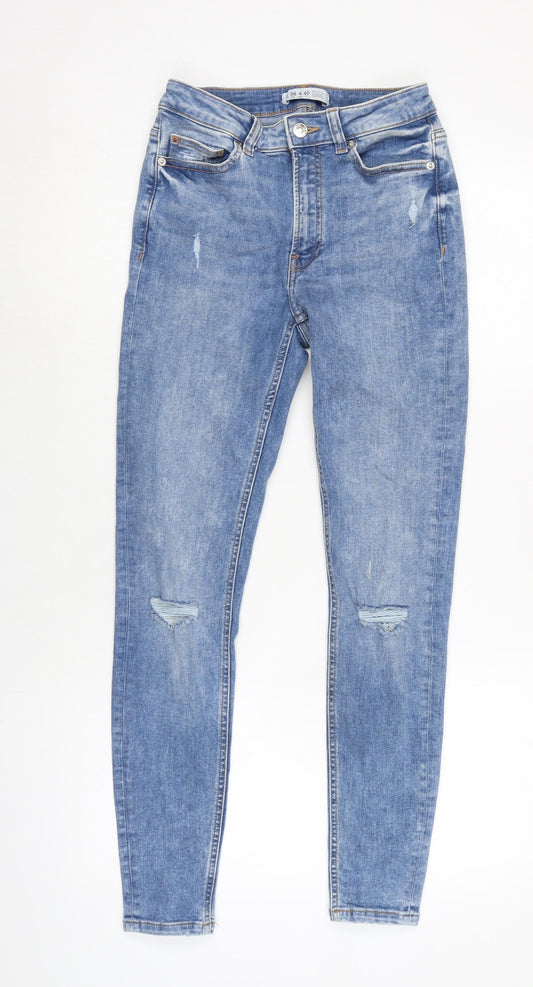Womens UK Size 8 Denim & Co. Regular Fit Tapered Blue Jeans