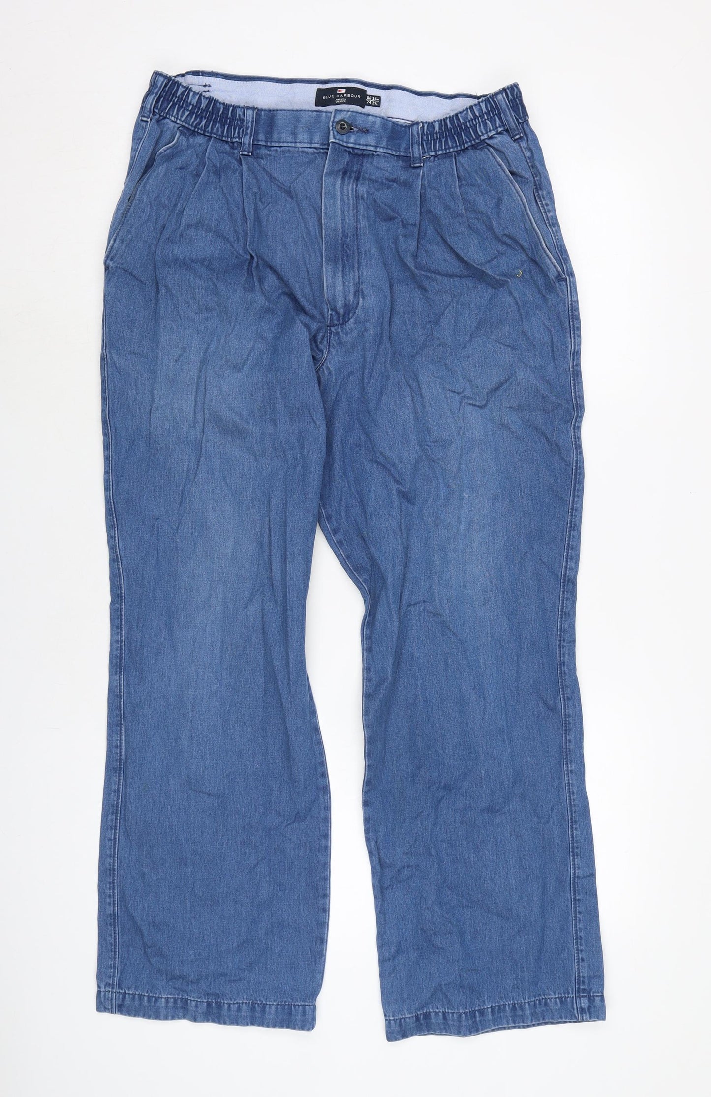 Mens UK Size 30 in Blue Harbour Regular Fit Straight Blue Jeans