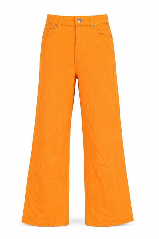Womens UK Size 6 Divided Regular Fit Wide-Leg Orange Jeans