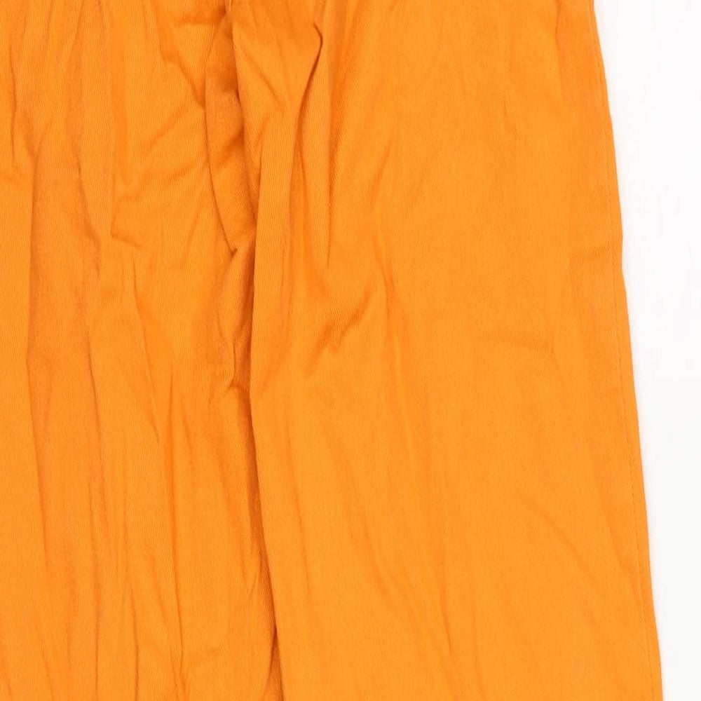 Womens UK Size 6 Divided Regular Fit Wide-Leg Orange Jeans