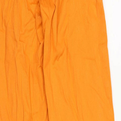 Womens UK Size 6 Divided Regular Fit Wide-Leg Orange Jeans