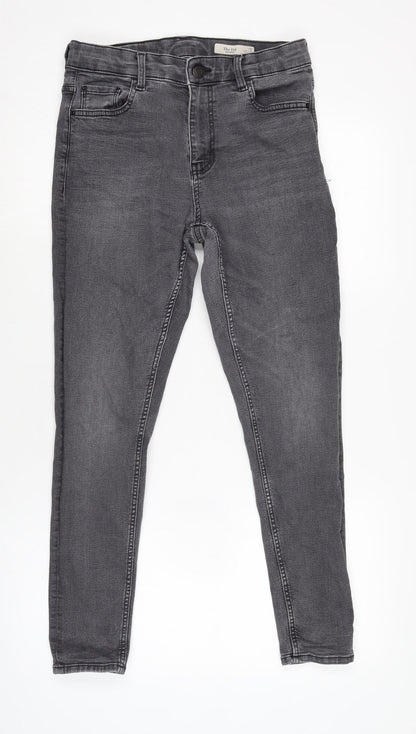 Womens UK Size 10 Marks and Spencer Regular Fit Tapered Grey Jeans