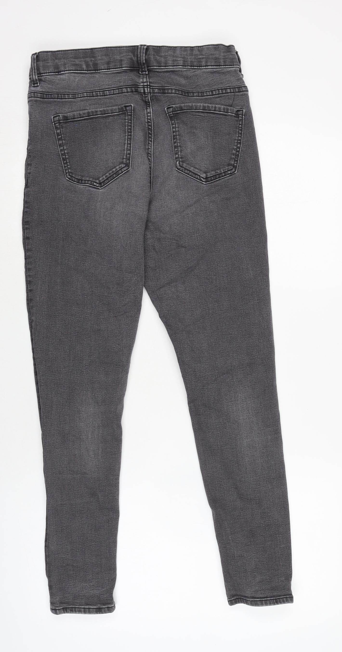 Womens UK Size 10 Marks and Spencer Regular Fit Tapered Grey Jeans