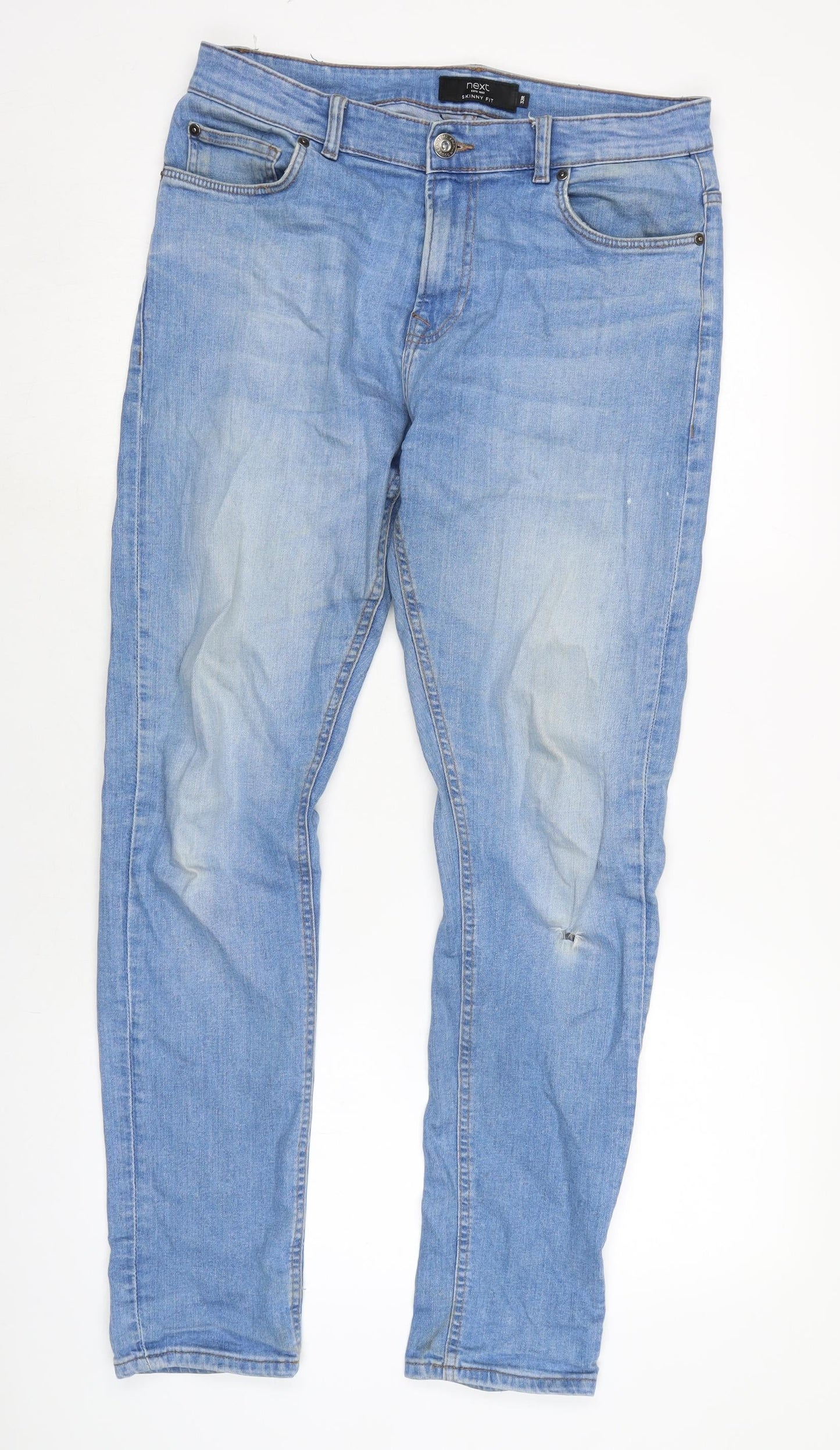 Mens UK Size 32 in NEXT Regular Fit Skinny Blue Jeans