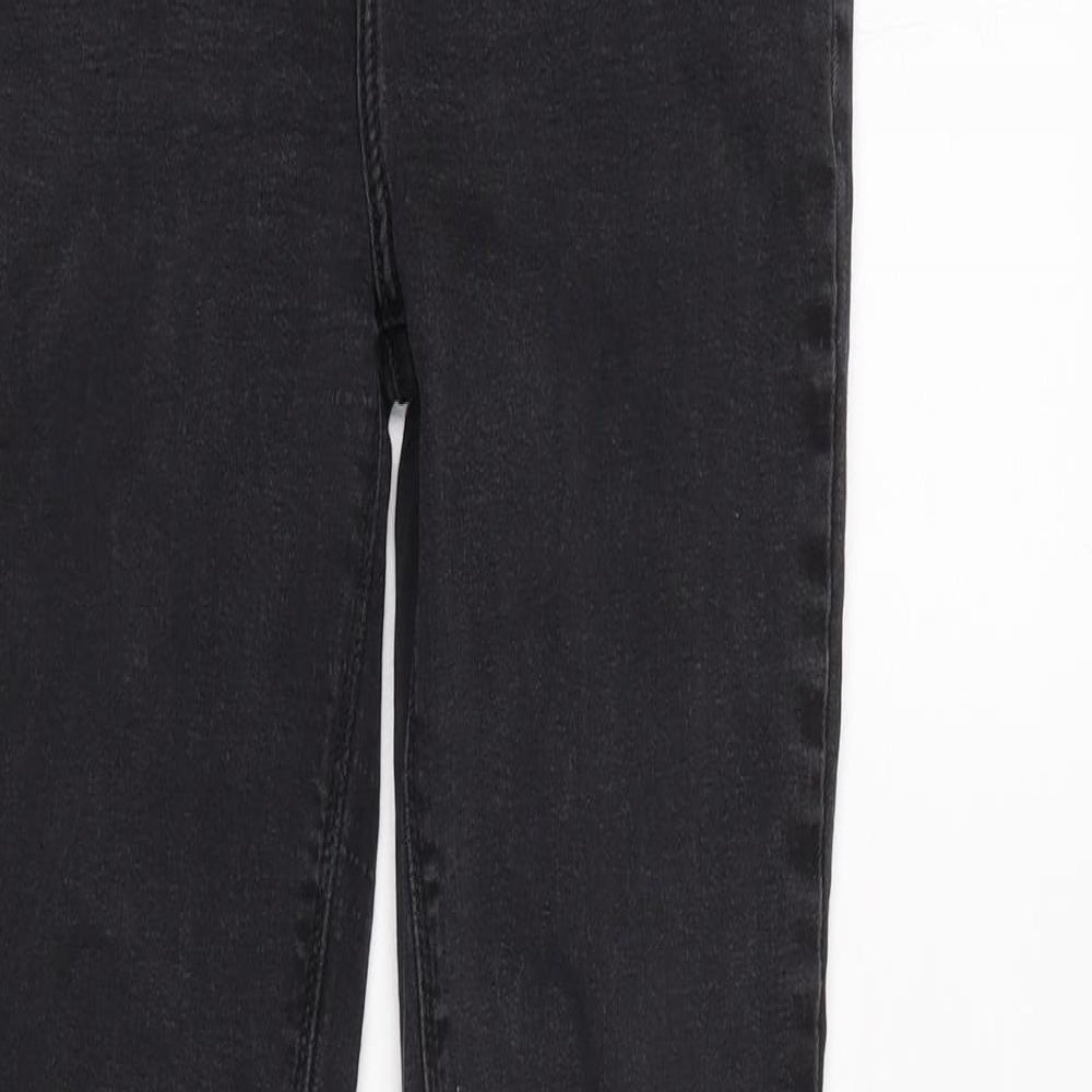 River Island Womens Green Cotton Blend Tapered Jeans Size 12 L27 in Regular Zip