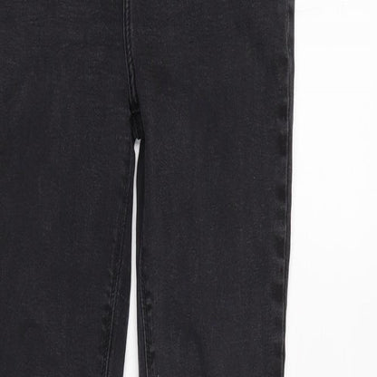 River Island Womens Green Cotton Blend Tapered Jeans Size 12 L27 in Regular Zip