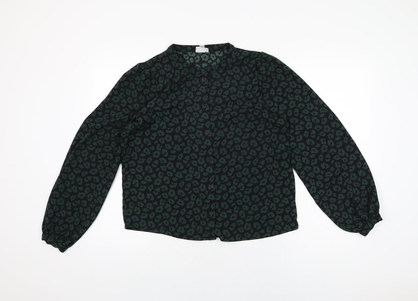 Womens UK Size 8 JDY Black Basic Button-Up