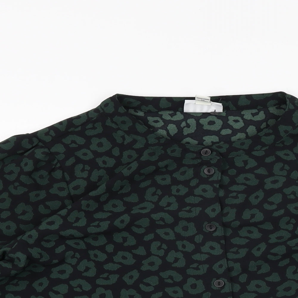 Womens UK Size 8 JDY Black Basic Button-Up