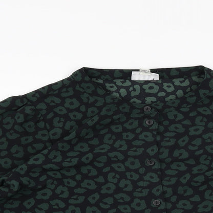 Womens UK Size 8 JDY Black Basic Button-Up