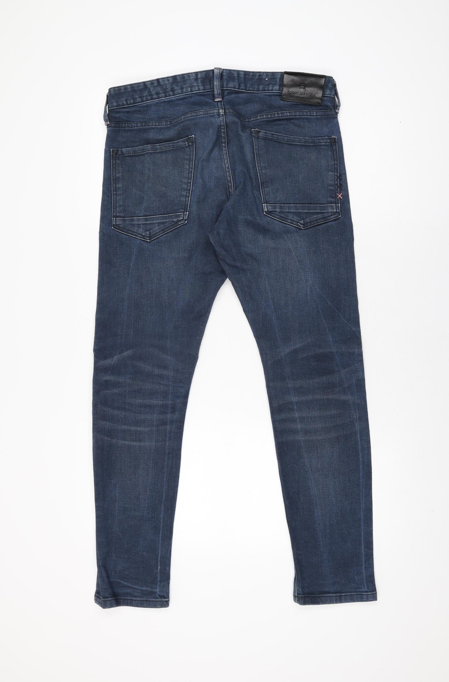 Scotch & Soda Womens Blue Cotton Skinny Jeans Size 32 in L30 in Regular Zip